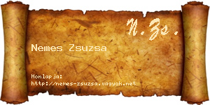 Nemes Zsuzsa névjegykártya